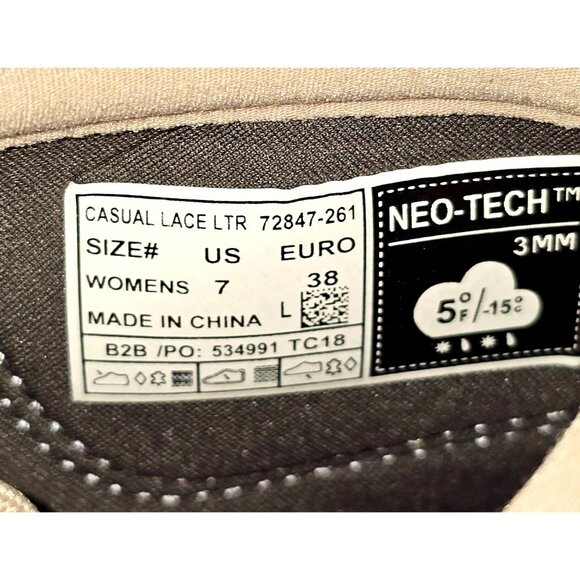 BOGS Women's Taupe Multi Lace Leather Classic Casual Tall Boot Snow Size 7 1839 - Picture 8 of 16